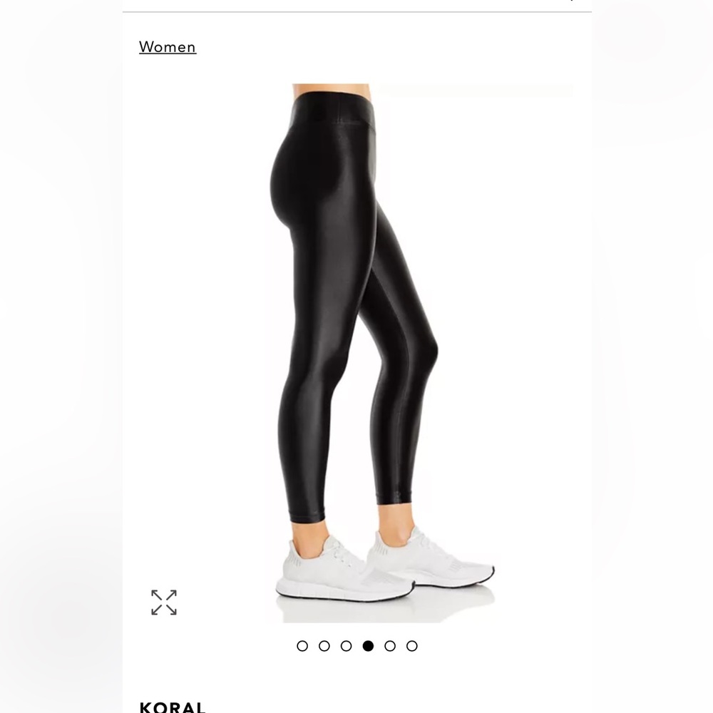 KORAL shiny black leggings XXS